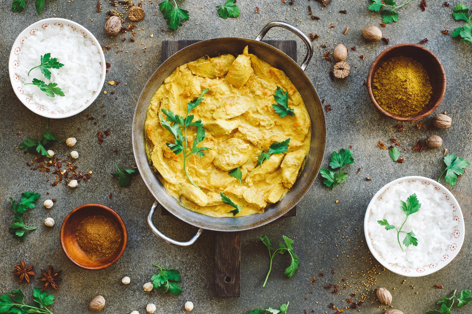 Pollo al curry veloce
